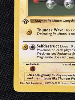 Magnemite 53/102 (1st Edition) *Near Mint* (Shadowless) ‘Never Played Card’ - Image 2