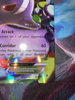 Gengar EX Ultra Rare Card 34/119 2014 XY Phantom Forces LP-MP - Image 4