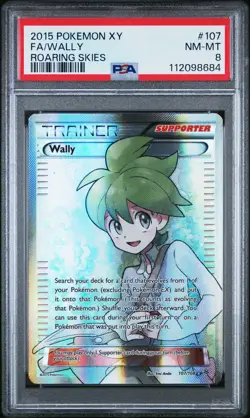 2015 POKEMON XY ROARING SKIES #107 FULL ART/WALLY PSA 8 - Image 1