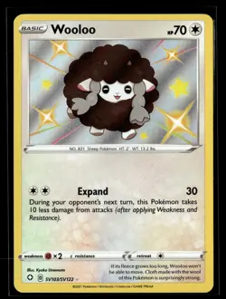 Pokemon TCG Shining Fates: Shiny Vault #SV103/SV122 Wooloo - Image 1