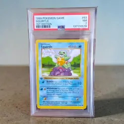 PSA 7 1999 Pokemon Base Set 1st Edition Squirtle #63 Shadowless NM Graded Card - Image 1
