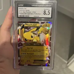 2015 Pokemon Pikachu EX XY84 Black Star Promo CGC 8.5 NM/Mint + - Image 1