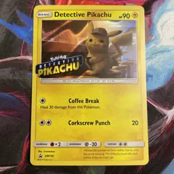 Pokemon Stamped TCG Detective Pikachu SM190 Black Star Promo NM Pack Fresh 🔥 - Image 2