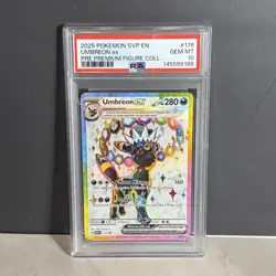 2025 POKEMON SVP PROMO PREMIUM FIGURE COLLECTION #176 UMBREON EX PSA 10 - Image 1