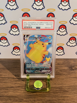 Surfing Pikachu VMAX 009/025 Pokemon Celebrations Card - PSA 10 GEM MT - Image 1