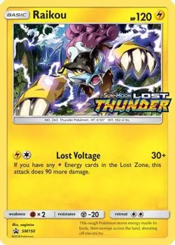 Pokemon Sun & Moon Promo Raikou - (Prerelease) SM150 Holo P NM - Image 2