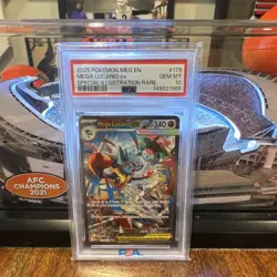 Pokemon Mega Lucario ex 179/132 ME01 SIR Holo PSA 10 English 2025 - Image 1