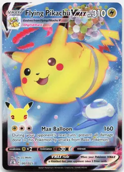 Pokemon TCG Flying Pikachu VMAX Celebrations Ultra Rare 007/025 Holo - Image 1