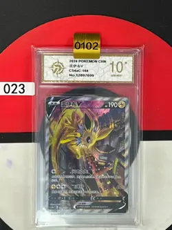 Grade10 Pokemon TCG S-Chinese Sword&Shield JolteonV CS4aC 144/132 SR - Image 1