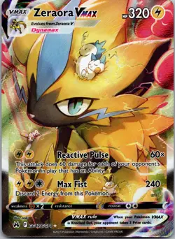 Zeraora VMAX GG42/GG70 Holo VMAX Rare Crown Zenith Galarian Gallery Pokemon NM - Image 1