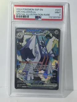 2024 Pokemon SSP EN #241 Archaludon Ex Special Illustration Rare PSA Mint 9 - Image 1
