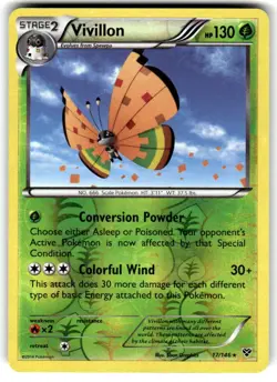 Vivillon Reverse Holo Rare XY 17/146 MP - Image 1