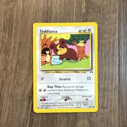 Nintendo Pokemon TCG Neo Discovery Teddiursa 65/75 Ursaring 15/75 Lot - Image 4