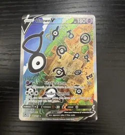 Unown V 177/195 Ultra Rare Full Art Holo 180HP Silver Tempest English 2022 - Image 1