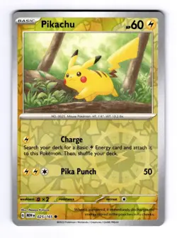 Pikachu - 025/165 SV: Scarlet & Violet 151 #025 Common Reverse Holo NM Pokemon - Image 1