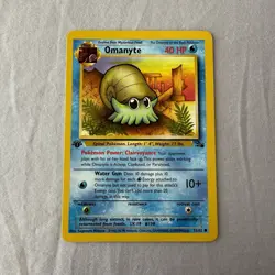 Omanyte 52/62 1st Edition Pokemon Fossil - Image 1