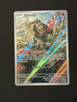 Pokemon Okidogi 074/064 Sv: Shrouded Fable IR Holo PSA 10 Range Centering - Image 3