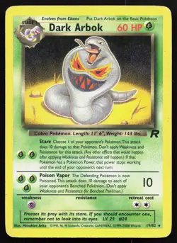 DARK ARBOK 19/82 RARE TEAM ROCKET POKEMON UNLIMITED HP - Image 1