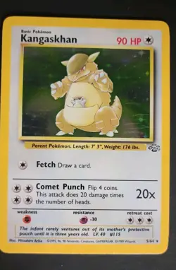 Pokemon TCG Kangaskhan Jungle 5/64 Holo Unlimited Holo Rare NM - Image 1