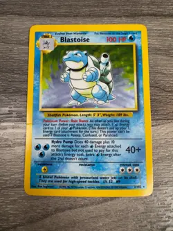 POKEMON TCG - BLASTOISE - 2/102 - HOLO RARE - BASE SET UNLIMITED MP CONDITION - Image 1