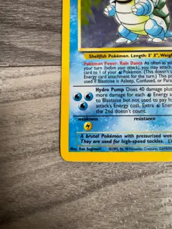POKEMON TCG - BLASTOISE - 2/102 - HOLO RARE - BASE SET UNLIMITED MP CONDITION - Image 4