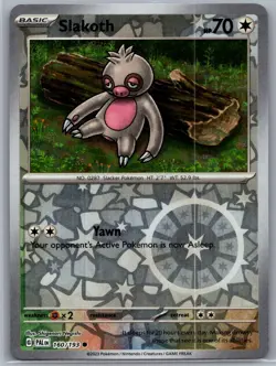 Slakoth 160/193 Common Paldea Evolved Pokemon Reverse Holo Near Mint - Image 1