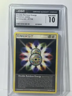 Double Rainbow Energy 87/106 2005 Pokemon TCG EX Emerald CGC Gem Mint 10 - Image 1