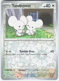 Tandemaus 154/182 Common Paradox Rift Pokemon Reverse Holo Near Mint - Image 1