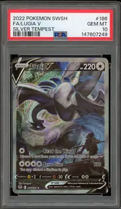 Pokemon Lugia V Silver Tempest Full Alt Art #186 PSA 10 Gem Mint - Image 1