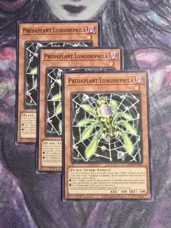 Yugioh! 3x Predaplant Longinephila BLZD-EN009 Common 1st Ed NM - Image 1