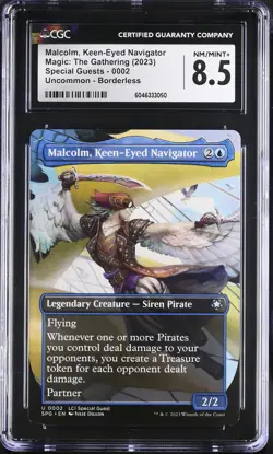 MALCOLM, KEEN-EYED NAVIGATOR Special Guests U CGC 8.5 MTG EDH [Nostalgium] - Image 1