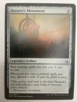 MTG Magic the Gathering Hazoret's Monument (229/347) Amonkhet LP - Image 1