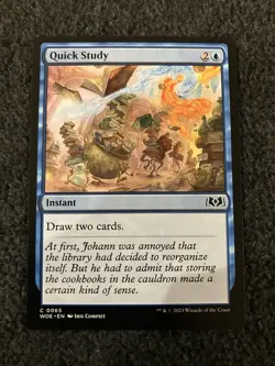 Magic The Gathering MTG - Quick Study - WOE - Image 1