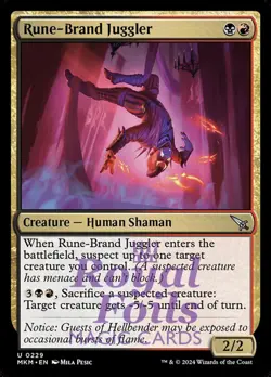 Rune-Brand Juggler 4x FOIL MTG Murders at Karlov Manor MKM Uncommon MINT blk red - Image 1