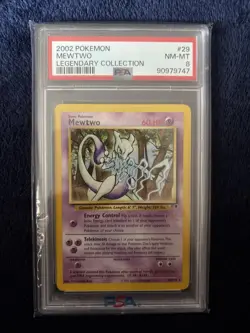 Pokemon 2002 Legendary Collection #29 Mewtwo PSA 8 - Image 1