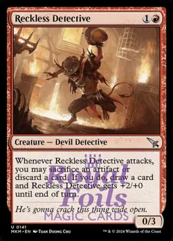 Reckless Detective 4x FOIL MTG Murders at Karlov Manor MKM Uncommon MINT red - Image 1
