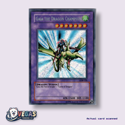 Gaia The Dragon Champion LOB-125 Unlimited Older Print Secret Rare NM Yu-Gi-Oh! - Image 1