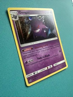 Gengar 38/111 Holo Rare Pokemon Card Sun & Moon Crimson Invasion NM - Image 2