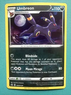 Umbreon SWSH129 Cosmos Holo Sword & Shield Promo Pokemon Card NM - Image 1