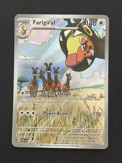 Pokemon TCG Farigiraf Paldea Evolved Illustration Rare Card 228/193 - Image 1