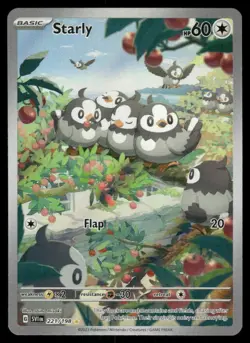 Pokemon Cards Starly 221/198 Scarlet & Violet Illustration Rare NM *1 - Image 1