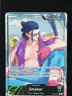 Smoker OP10-001 Alternate Alt Art Leader - One Piece Card Game TCG NM Eng - Image 1
