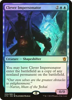 Clever Impersonator Foil x1 Khans of Tarkir MTG Magic the Gathering Blue Card - Image 1