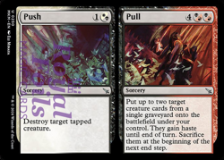 Push / Pull 4x FOIL MTG Murders at Karlov Manor MKM Uncommon MINT blk red white - Image 1