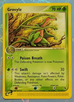Grovyle 31/109 Ruby & Sapphire E-reader Pokemon Card NM - Image 1