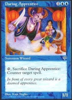 MTG - Daring Apprentice - Mirage - NM, English Magic FLAT RATE SHIP - Image 1