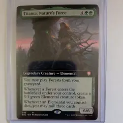 Titania, Nature's Force - Foil - Extended Art Commander Brothers' War mtg MP - Image 1