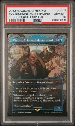 Vizzini, Criminal Mastermind - Princess Bride Secret Lair Foil MTG PSA 10 Magic - Image 1