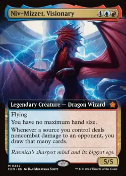 MTG Niv-Mizzet, Visionary - Extended Art, NM-Mint, English Foundations - Image 1