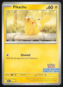 Pikachu (Illustration Contest 2024) 214 Promo Scarlet & Violet Promo Pokemon NM - Image 1